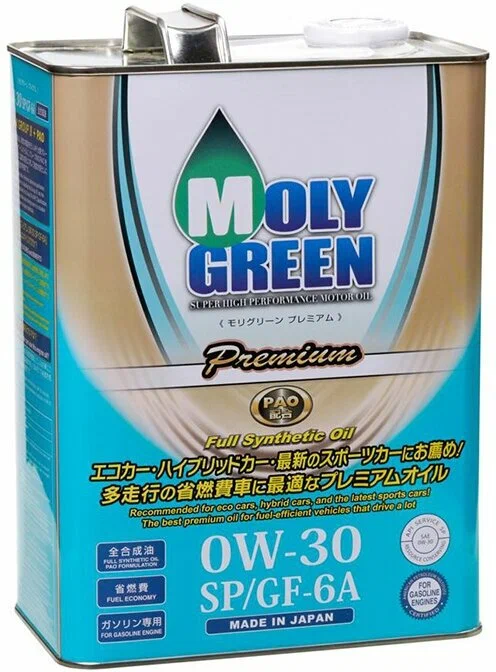 Масло моторное MOLYGREEN Premium 0W30 SP/CF-6 (4л)
