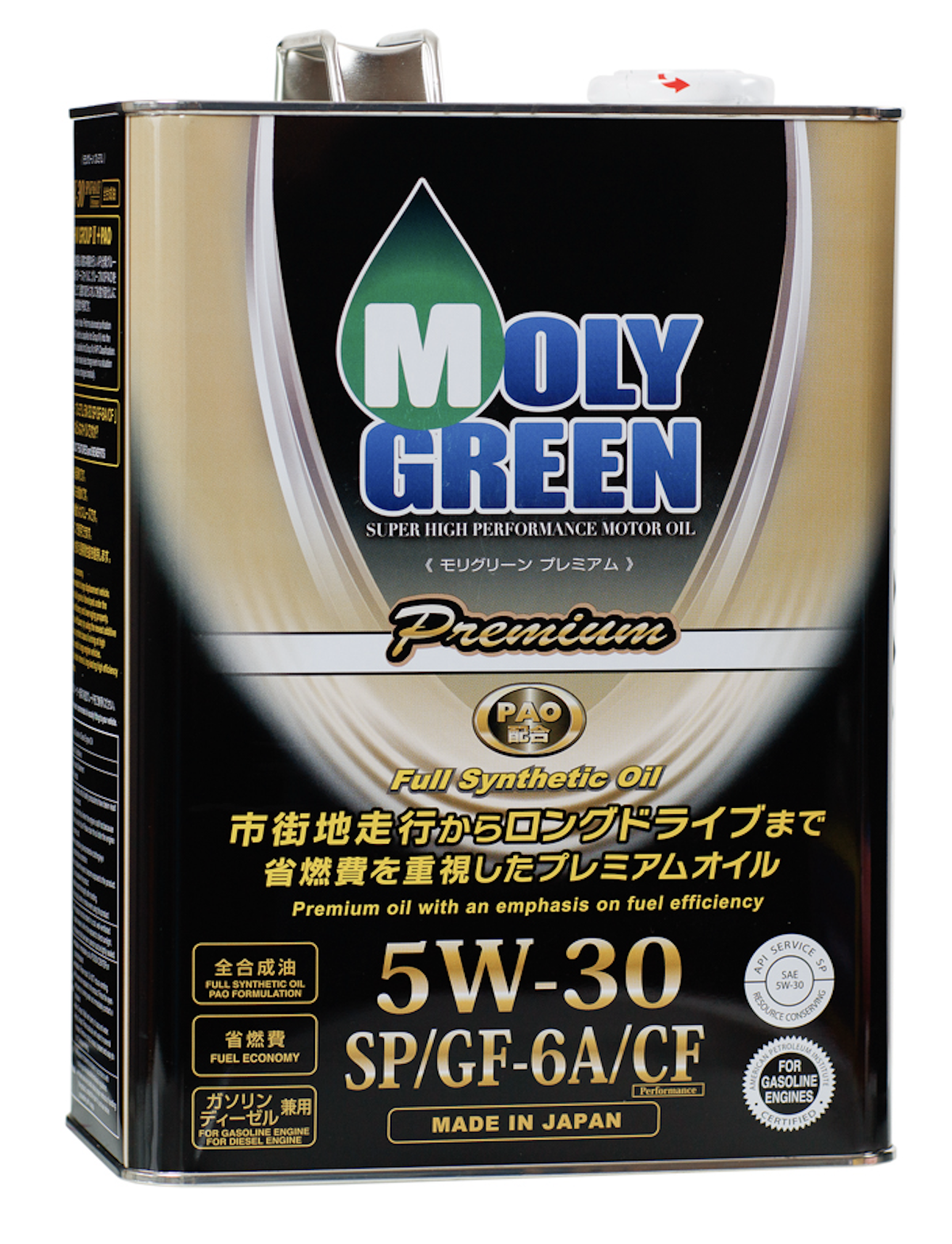 Масло моторное MOLYGREEN Premium 5W30 SP/CF-6A/CF (4л)