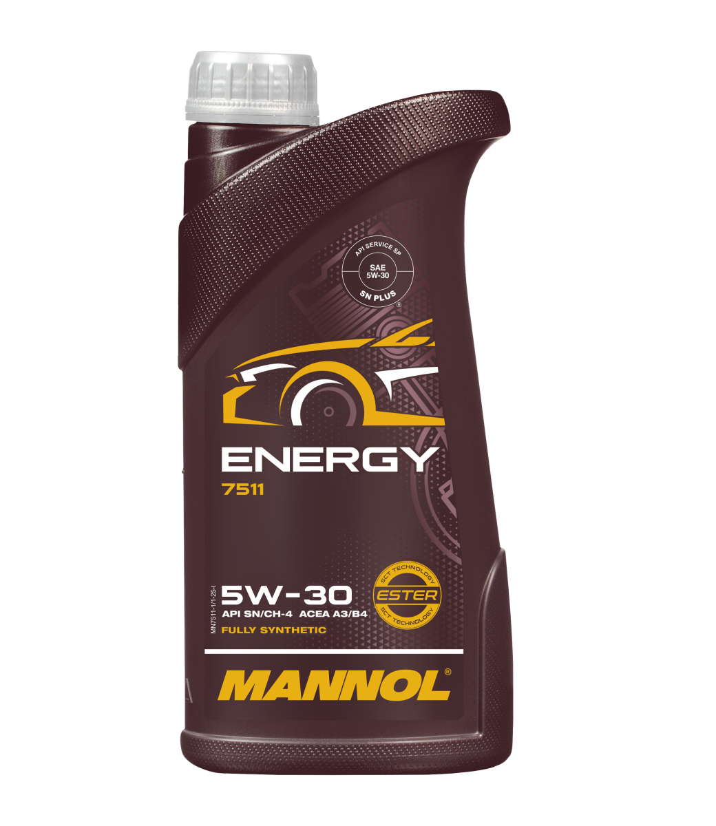 7511-001 масло мот.синт. Energy 5W/30 (1л.) MANNOL; API SN/CH-4, ACEA A3/B4