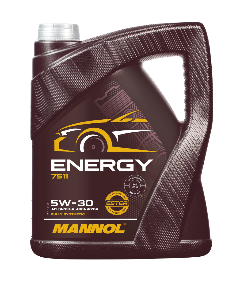 7511-005 масло мот.синт. Energy 5W/30 (5л.) MANNOL; API SN/CH-4, ACEA A3/B4