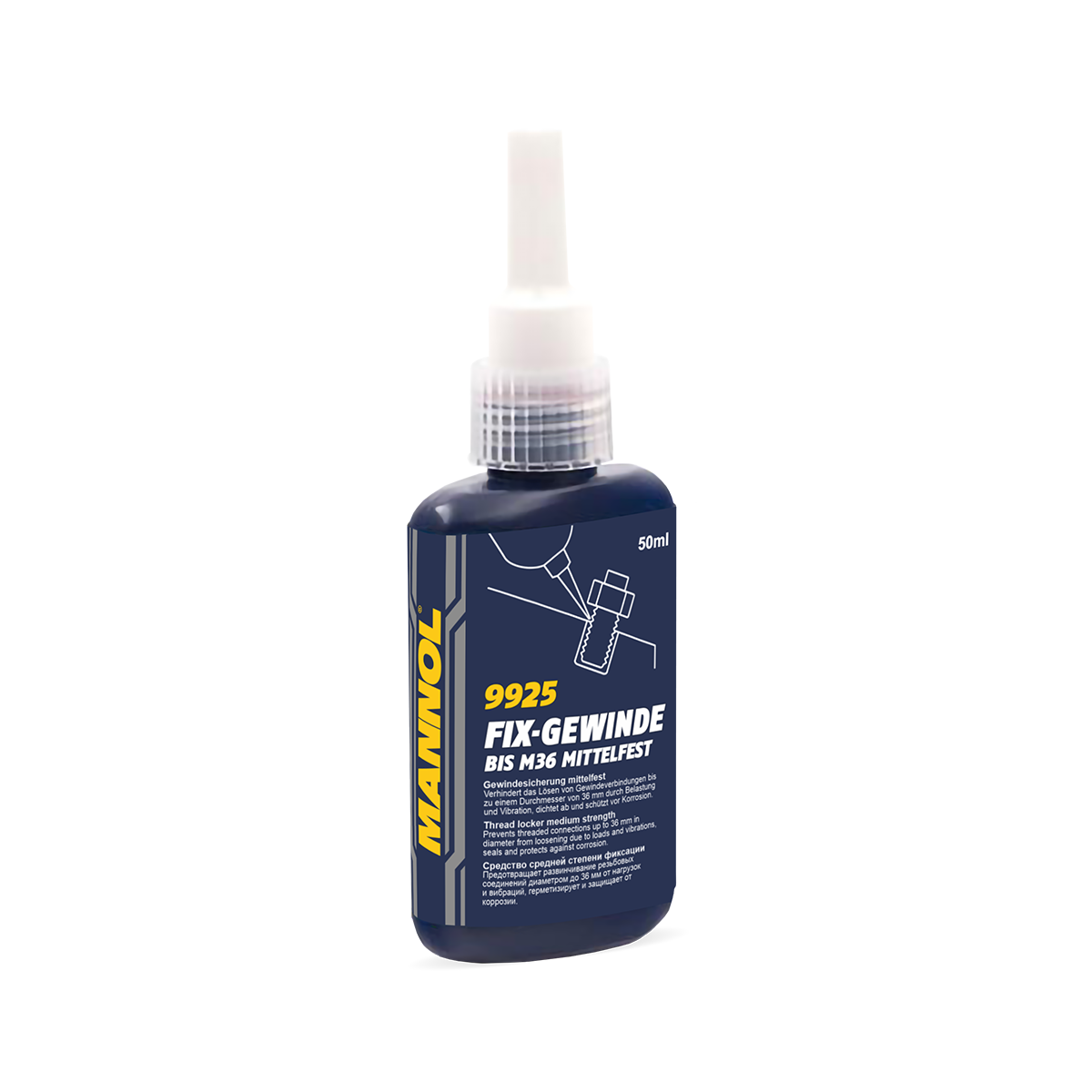 Фиксатор резьбы демонтируемый Fix-Gewinde Mittelfest (50ml) MANNOL 9925