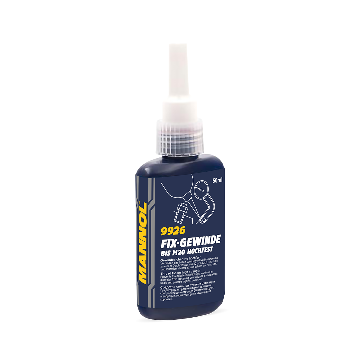 Фиксатор резьбы долговременный Fix-Gewinde Hochfest (50ml) MANNOL