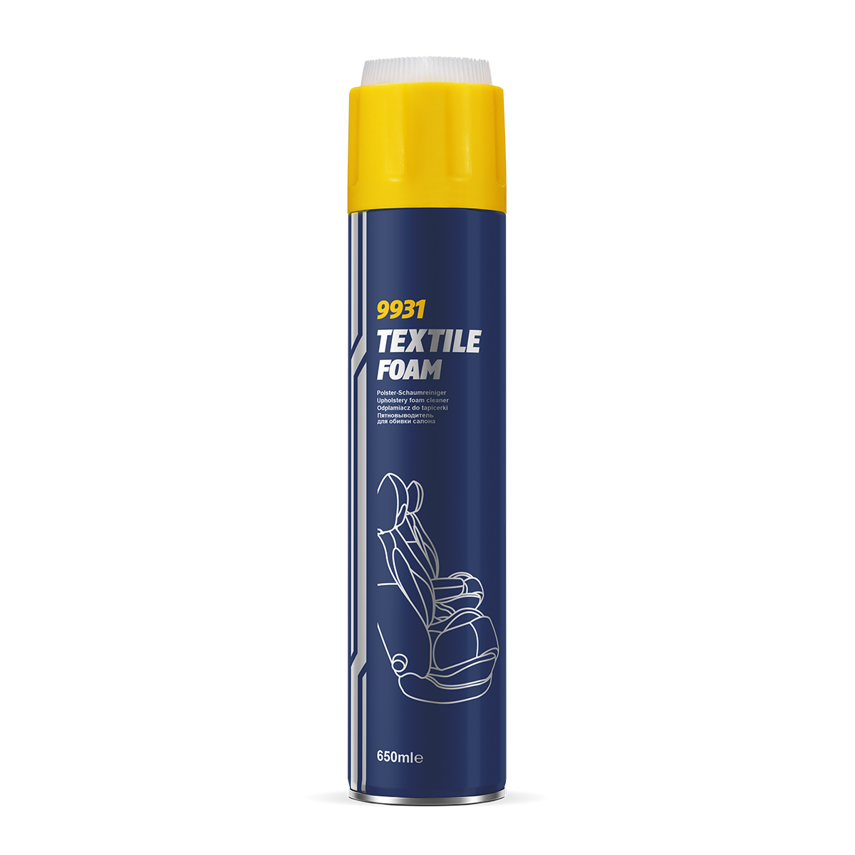 Пятновыводитель для обивки салона Textile Foam (650ml) MANNOL 9931