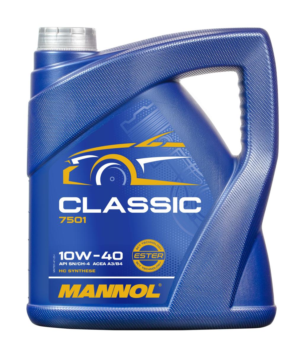 7501-004 масло мот.п/синт. Classic 10W40 (4л.) MANNOL; SN/CH-4/A3/B4