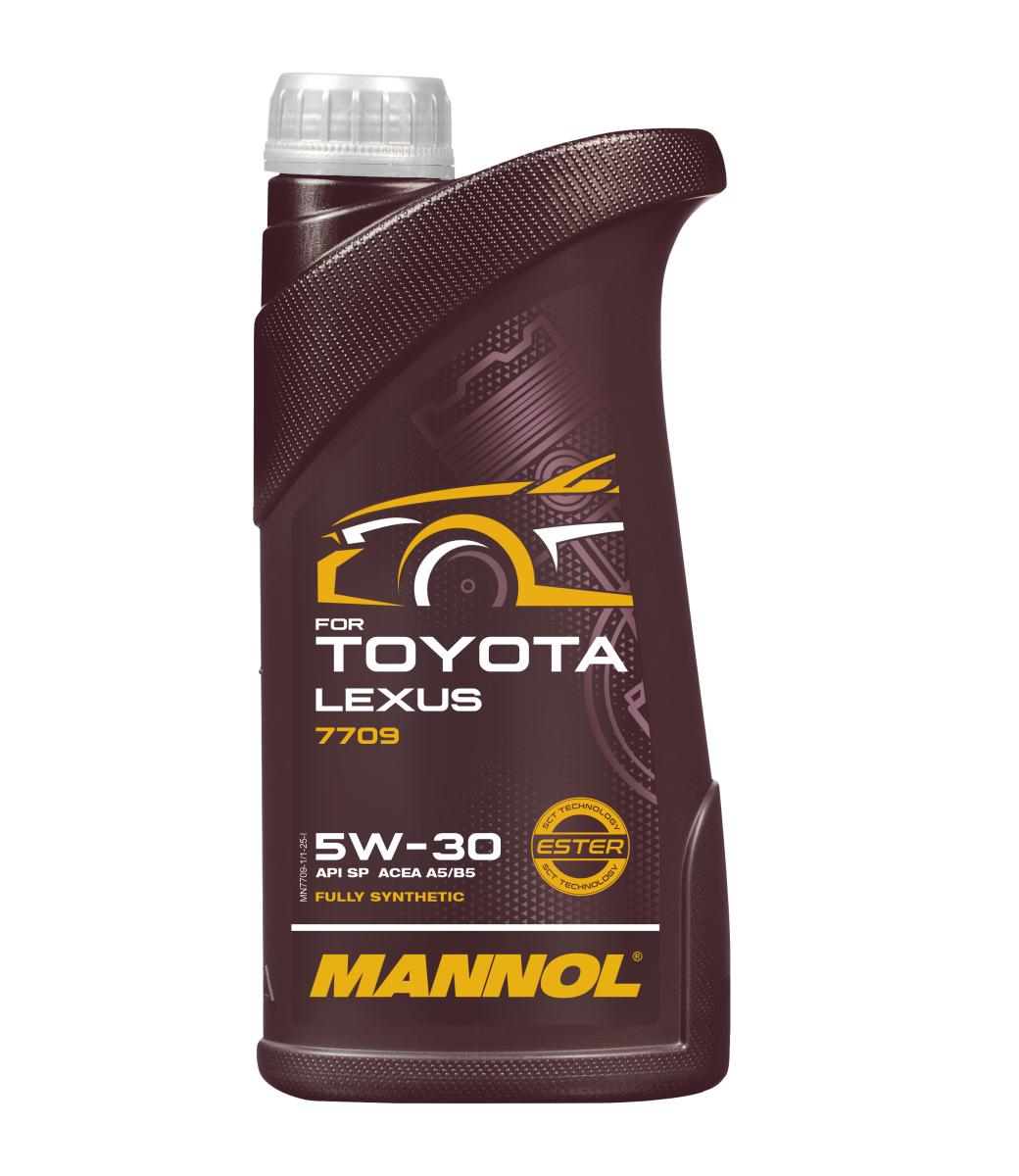 7709-001 масло мот.синт. For Toyota Lexus 5W-30  (1л.) MANNOL; API SN Plus, ACEA A5/B5