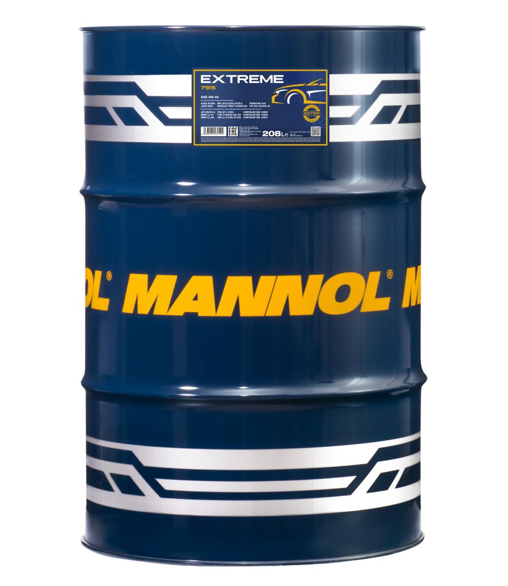 7915-208 масло мот.синт. Extreme 5W/40 (208л.) MANNOL; API SN/CH-4 ACEA A3/B4