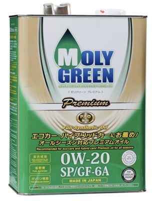 Масло моторное MOLYGREEN Premium 0W20 SP/CF-6A (4л)