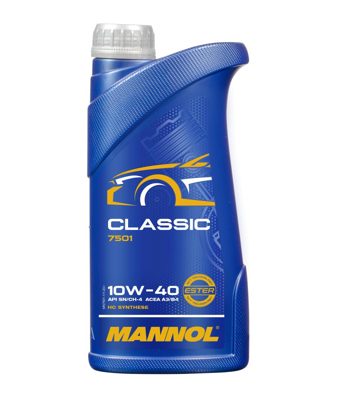 7501-001 масло мот.п/синт. Classic 10W40 (1л.) MANNOL; SN/CH-4/A3/B4