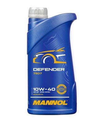 7507-001 масло мот.п/синт. Defender 10W40 (1л.) MANNOL; API SN, ACEA A3/B4