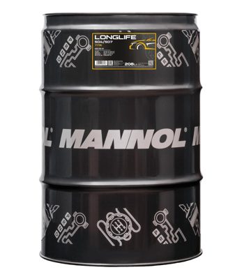 7715-208 масло мот.синт. Longlife 504/507 5W-30  (208л.) MANNOL; API SN/CF, ACEA C3