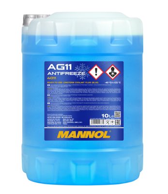 Антифриз голубой AG11 (-40°C) Longterm (10л.) MANNOL 4011