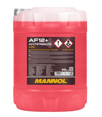 Антифриз красный AF12+ (-40°C) Longlife (10л.) MANNOL 4012