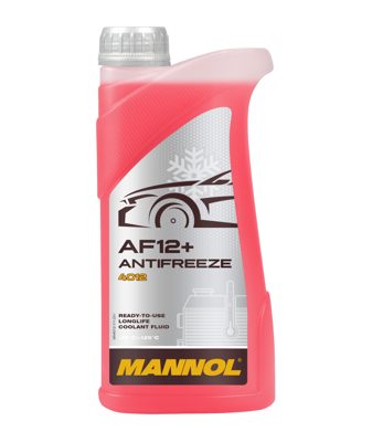 Антифриз красный AF12+ (-40°C) Longlife (1л.) MANNOL 4012