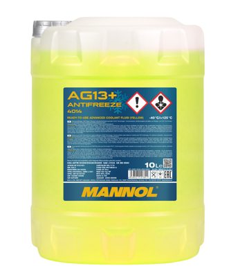 Антифриз жёлтый AG13+ (-40°C) Advanced (10л.) MANNOL 4014
