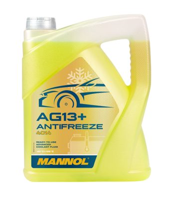 Антифриз жёлтый AG13+ (-40°C) Advanced (5л.) MANNOL 4014