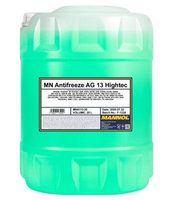 Антифриз зелёный концентрат AG13 Hightec (20л.) MANNOL 4113