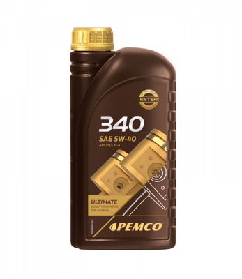 Масло моторное синтетическое универсальное всесезонное 340 SAE 5W-40 (1л) Pemco
